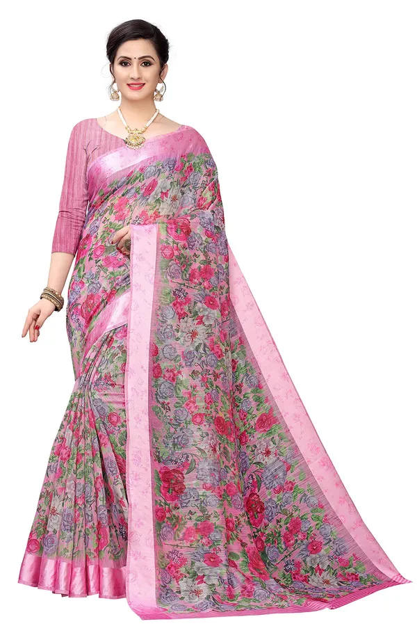 Pink_Cotton___Jacquard_Premium_&_Elegant_Digital_Print_Jacquard_Saree_With_Blouse_Piece_For_Women