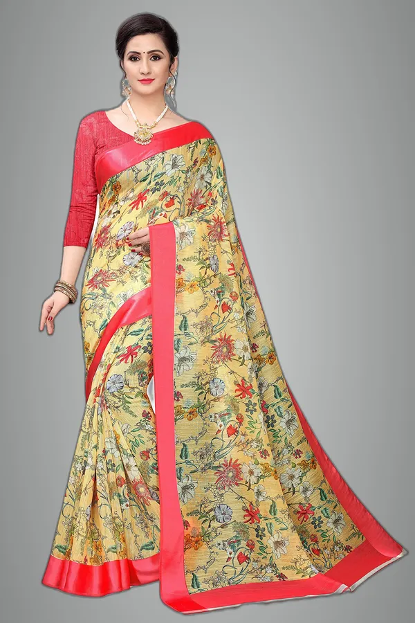 Yellow_Cotton___Jacquard_Premium_&_Elegant_Digital_Print_Jacquard_Saree_With_Blouse_Piece_For_Women