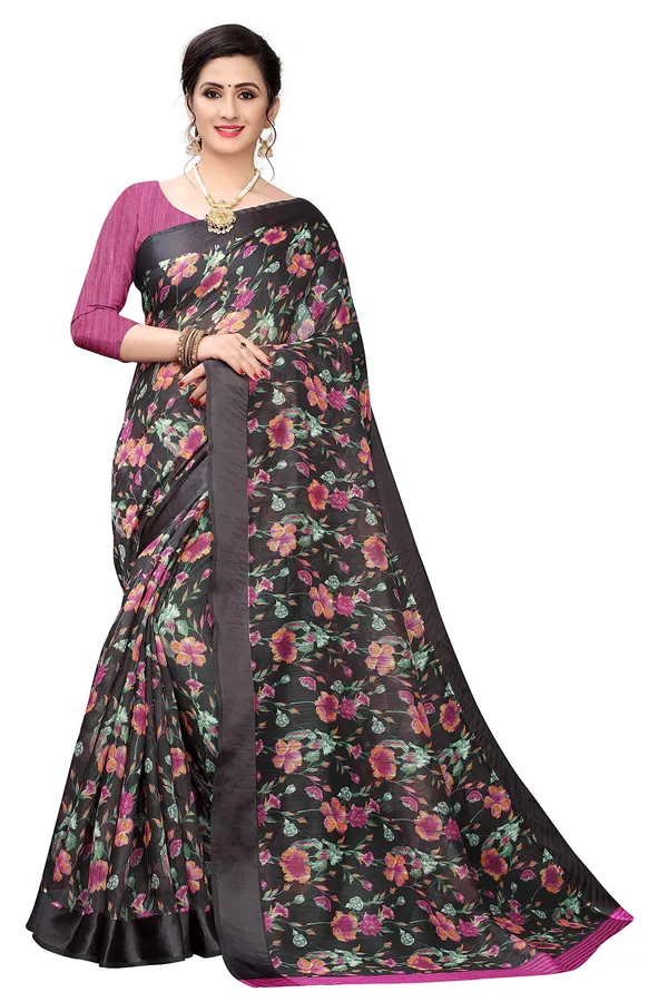 Brown_Cotton___Jacquard_Premium_&_Elegant_Digital_Print_Jacquard_Saree_With_Blouse_Piece_For_Women