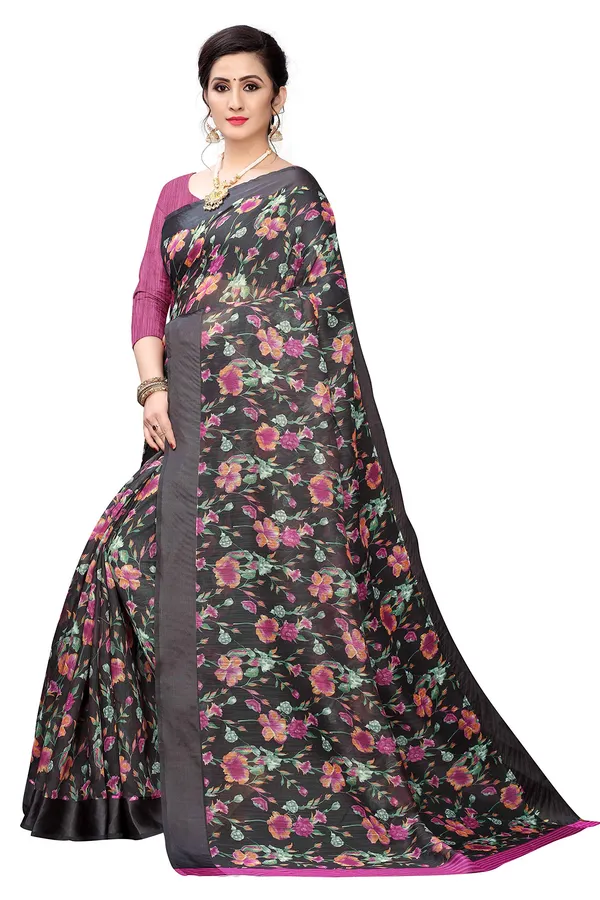 Brown_Cotton___Jacquard_Premium_&_Elegant_Digital_Print_Jacquard_Saree_With_Blouse_Piece_For_Women