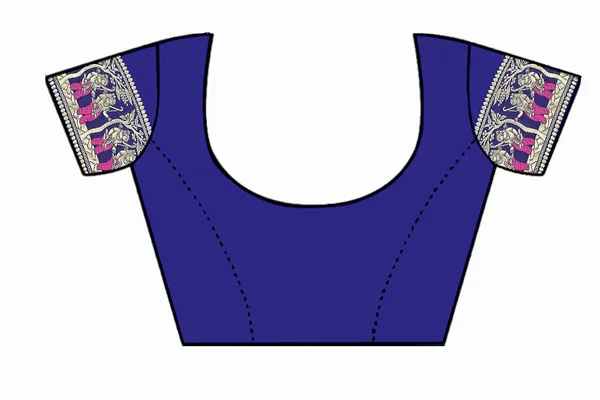 Blue_Silk_Jacquard_Premium_&_Elegant_(_Jacquard_)_Banarasi_Saree_With_Blouse_Piece_For_Women