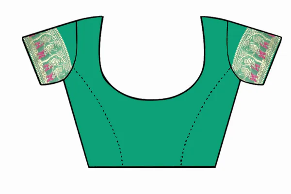 Green_Silk_Jacquard_Premium_&_Elegant_(_Jacquard_)_Banarasi_Saree_With_Blouse_Piece_For_Women