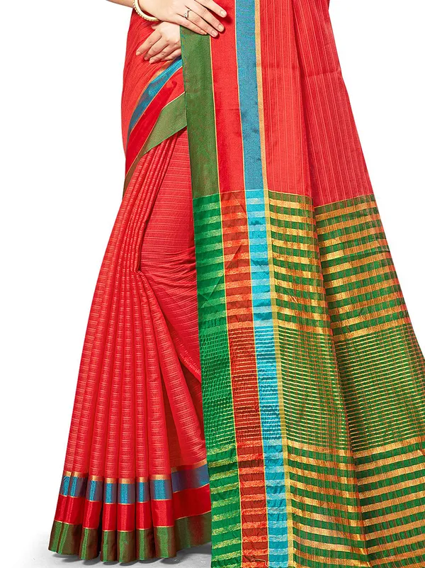 Magenta_Cotton_Silk_Premium_&_Elegant_Saree_Saree_With_Blouse_Piece_For_Women