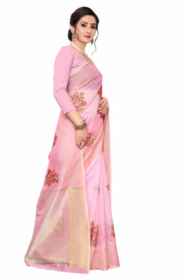 Pink_Super_Net_Premium_&_Elegant_(_Floral_Embroidered_)_Saree_Saree_With_Blouse_Piece_For_Women
