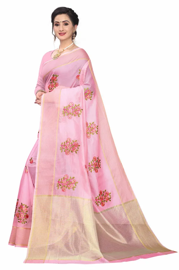 Pink_Super_Net_Premium_&_Elegant_(_Floral_Embroidered_)_Saree_Saree_With_Blouse_Piece_For_Women