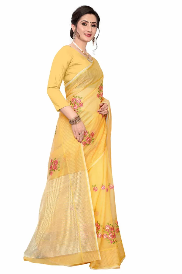 Yellow_Super_Net_Premium_&_Elegant_(_Embroidered_)_Saree_Saree_With_Blouse_Piece_For_Women