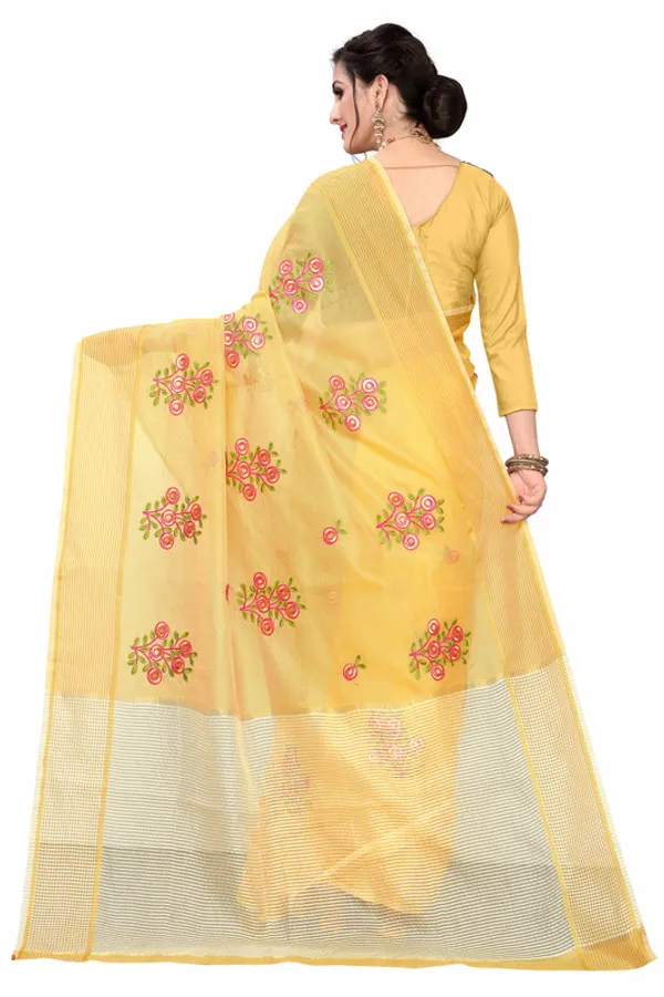 Yellow_Super_Net_Premium_&_Elegant_(_Embroidered_)_Saree_Saree_With_Blouse_Piece_For_Women
