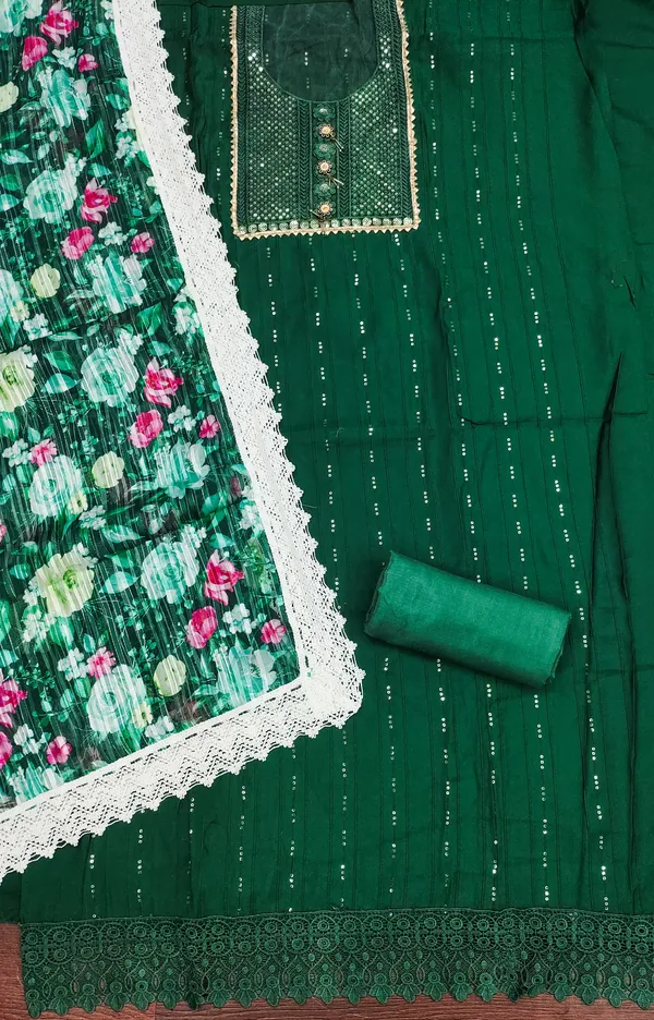 Green_Roman_Silk_Salwar_Suit_Dress_Material_With_Thread_Sequin_Work_&_Georgette_Weaving_Dupatta_Unstitched