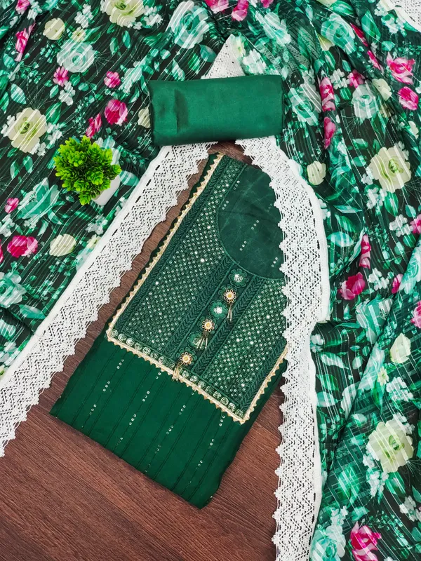 Green_Roman_Silk_Salwar_Suit_Dress_Material_With_Thread_Sequin_Work_&_Georgette_Weaving_Dupatta_Unstitched