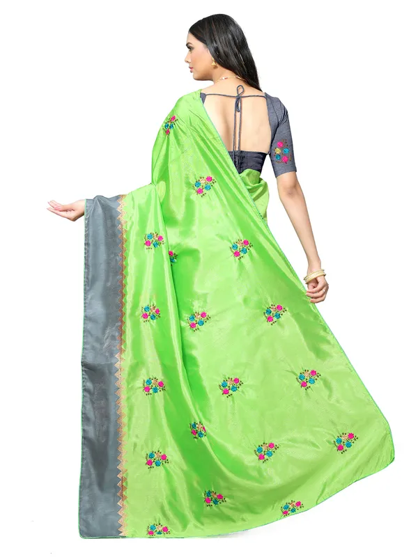 Green_Silk_Premium_&_Elegant_(_Embroidery_Border_Lace_Work_)_Saree_Saree_With_Blouse_Piece_For_Women