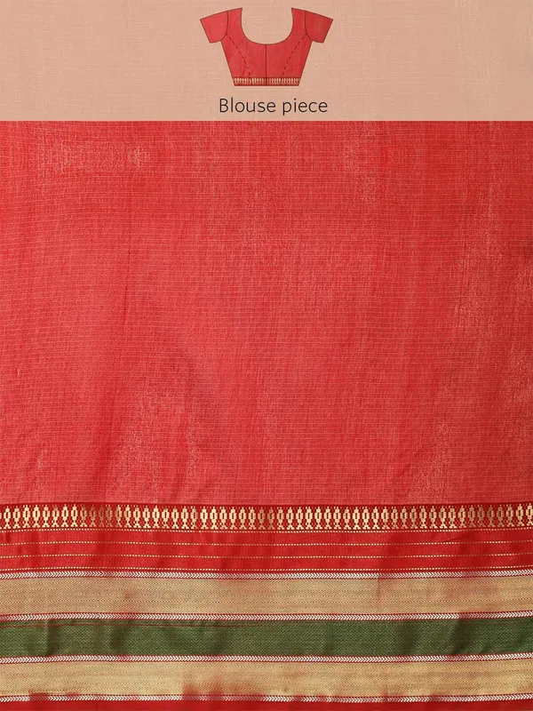 Off_White_Cotton_Silk_Premium_&_Elegant_(_Jacquard_Thread_Work_)_Kota_Doria_Banarasi_Saree_With_Blouse_Piece_For_Women