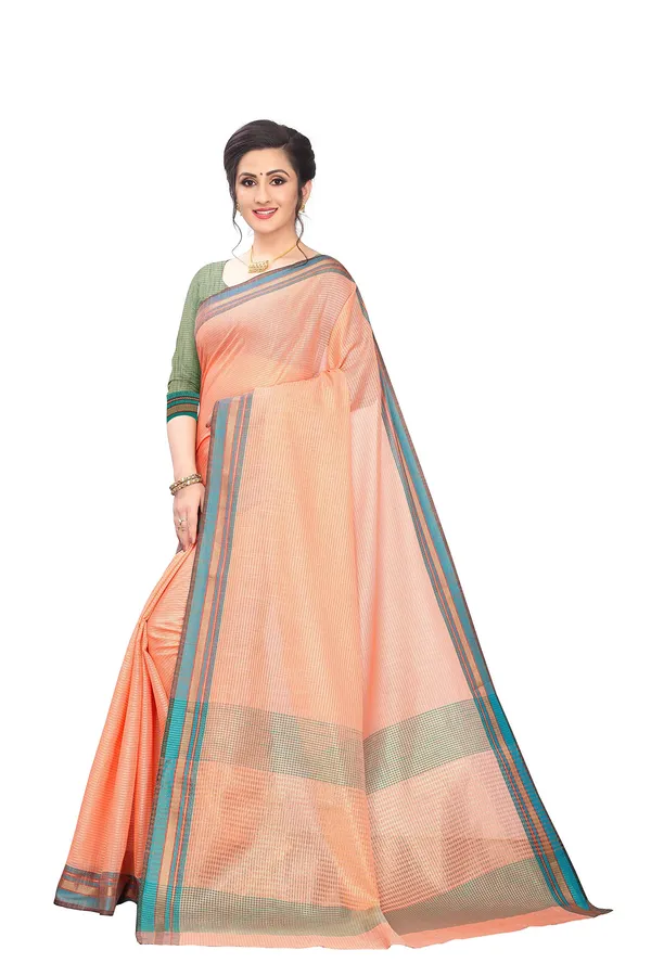Orange_Cotton_Silk_Jacquard_Premium_&_Elegant_(_Jacquard_)_Maheshwari_Saree_With_Blouse_Piece_For_Women