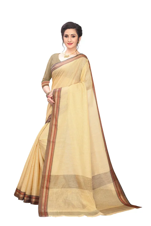 Beige_Cotton_Silk_Jacquard_Premium_&_Elegant_(_Jacquard_)_Maheshwari_Saree_With_Blouse_Piece_For_Women