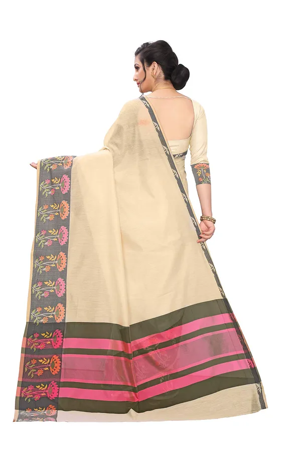 Off_White_Cotton_Silk_Jacquard_Premium_&_Elegant_(_Jacquard_)_Maheshwari_Saree_With_Blouse_Piece_For_Women
