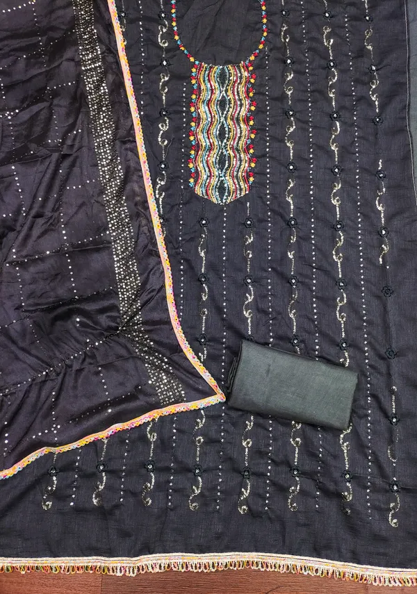 Black_Vichitra_Silk_Salwar_Suit_Dress_Material_With_Multicolor_Thread_&_Sequin_Work_Unstitched