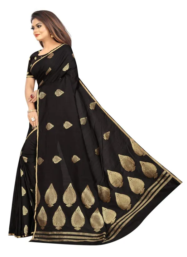 Black_Silk___Jacquard_Premium_&_Elegant_Banarasi_Saree_With_Blouse_Piece_For_Women