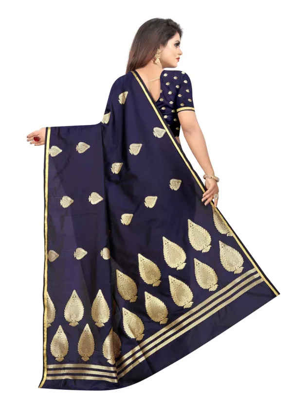 Dark_Blue_Silk___Jacquard_Premium_&_Elegant_Banarasi_Saree_With_Blouse_Piece_For_Women
