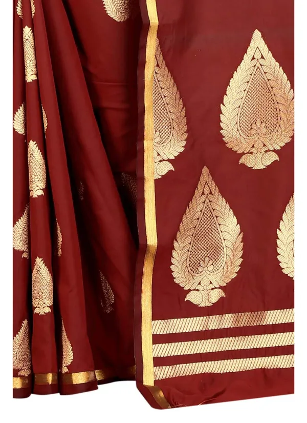 Maroon_Silk___Jacquard_Premium_&_Elegant_Banarasi_Saree_With_Blouse_Piece_For_Women