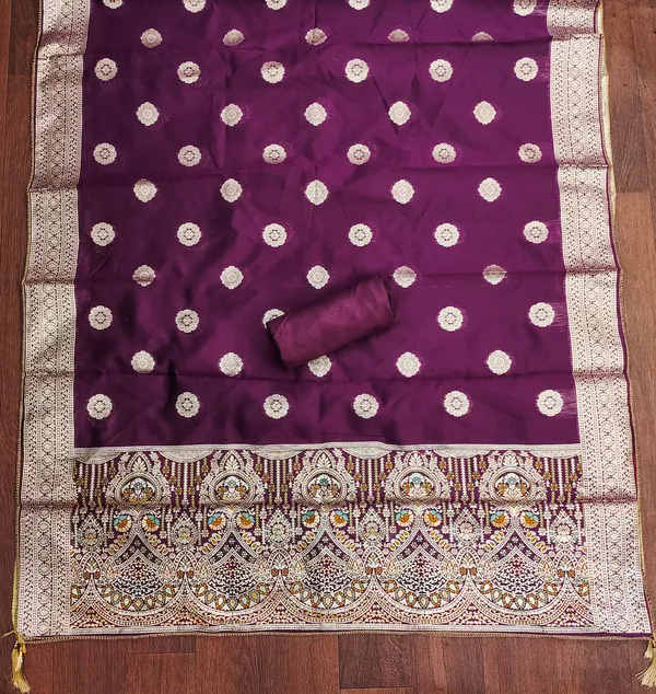 Self_Design_Purple_Jacquard_Salwar_Suit_Dress_Material_With_Zardosi_Handwork_&_Banarasi_Dupatta_Unstitched_Set_For_Women