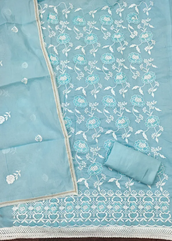 Sky_Blue_Chanderi_Cotton_Salwar_Suit_Dress_Material_With_Rose_Thread_Work_&_Embroidered_Dupatta_Unstitched