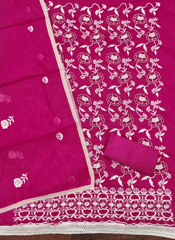 Self_Design_Pink_Chanderi_Cotton_Salwar_Suit_Dress_Material_With_Rose_Thread_Work_&_Embroidered_Dupatta_Unstitched_For_Women