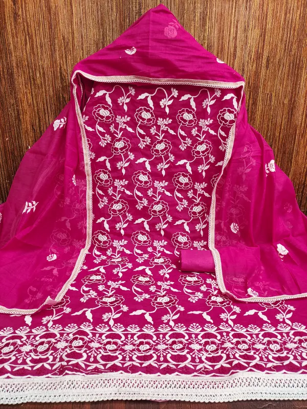Self_Design_Pink_Chanderi_Cotton_Salwar_Suit_Dress_Material_With_Rose_Thread_Work_&_Embroidered_Dupatta_Unstitched_For_Women