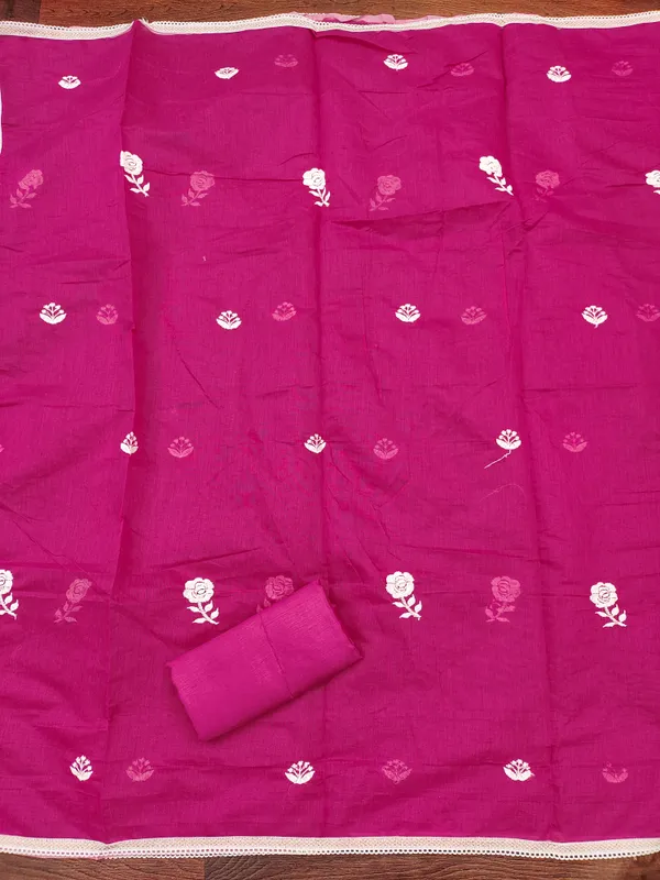 Self_Design_Pink_Chanderi_Cotton_Salwar_Suit_Dress_Material_With_Rose_Thread_Work_&_Embroidered_Dupatta_Unstitched_For_Women