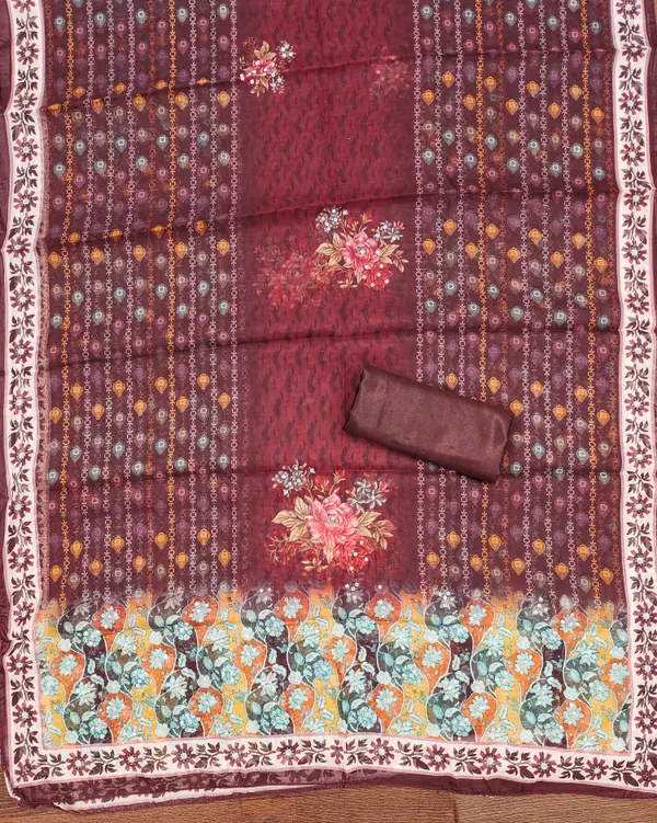 Maroon_Organza_Salwar_Suit_Dress_Material_With_Floral_Digital_Print_&_Siroski_Diamond_Work_Unstitched