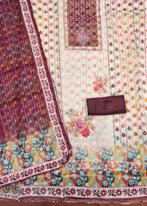 Maroon_Organza_Salwar_Suit_Dress_Material_With_Floral_Digital_Print_&_Siroski_Diamond_Work_Unstitched
