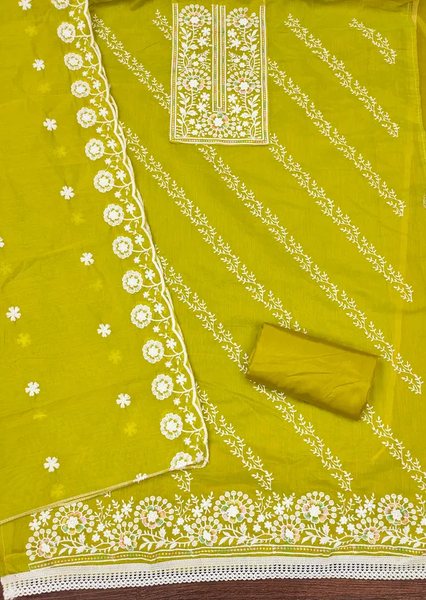 Mahendi_Chanderi_Cotton_Salwar_Suit_Dress_Material_With_Heavy_White_Thread_Work_&_Embroidered_Dupatta_Unstitched