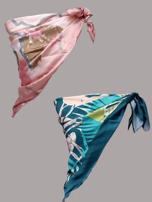 Turquoise_&_Baby_Pink_Polyester_Satin_Silk_Premium_&_Elegant_Digital_Printed_Square_Scarf_For_Women_(Pack_Of_2)