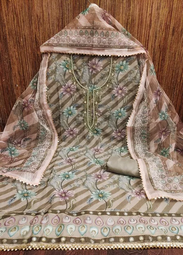 Brown_Royal_Blossom_Organza_Salwar_Suit_With_Zardosi_Work_By_Leeza_Store_Unstitched