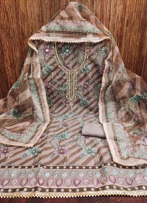 Green_Royal_Blossom_Organza_Salwar_Suit_With_Zardosi_Work_By_Leeza_Store_Unstitched