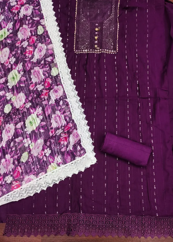 Purple_Roman_Silk_Salwar_Suit_Dress_Material_With_Thread_Sequin_Work_&_Georgette_Weaving_Dupatta_Unstitched