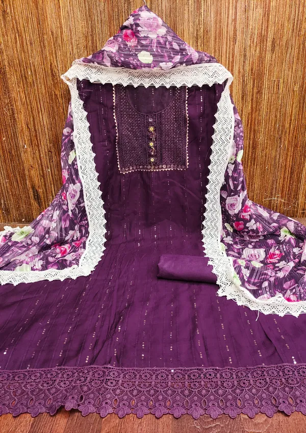 Purple_Roman_Silk_Salwar_Suit_Dress_Material_With_Thread_Sequin_Work_&_Georgette_Weaving_Dupatta_Unstitched