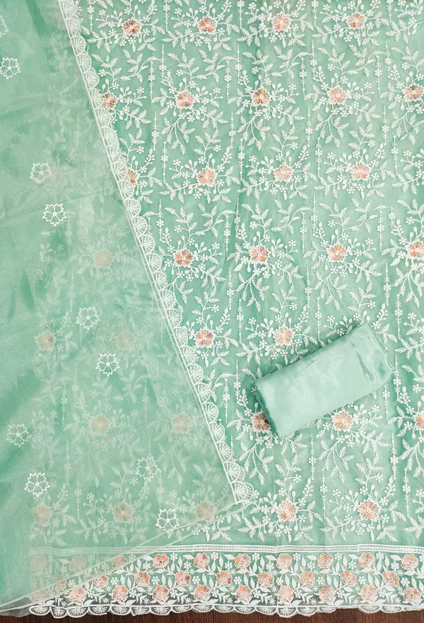 Sea_Green_Floral_Elegance_Organza_Salwar_Suit_Set_Unstitched
