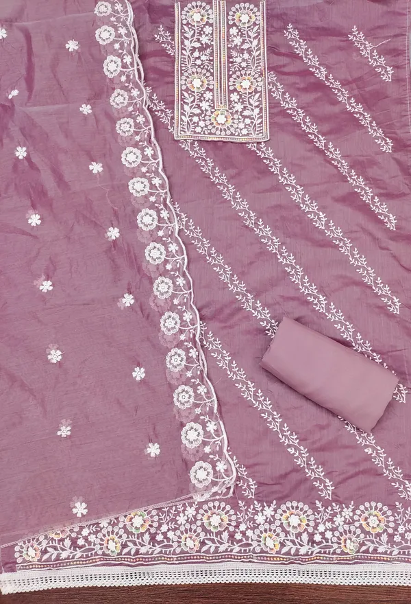 Lavender_Chanderi_Cotton_Salwar_Suit_Dress_Material_With_Heavy_White_Thread_Work_&_Embroidered_Dupatta_Unstitched