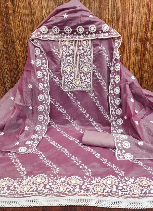 Lavender_Chanderi_Cotton_Salwar_Suit_Dress_Material_With_Heavy_White_Thread_Work_&_Embroidered_Dupatta_Unstitched