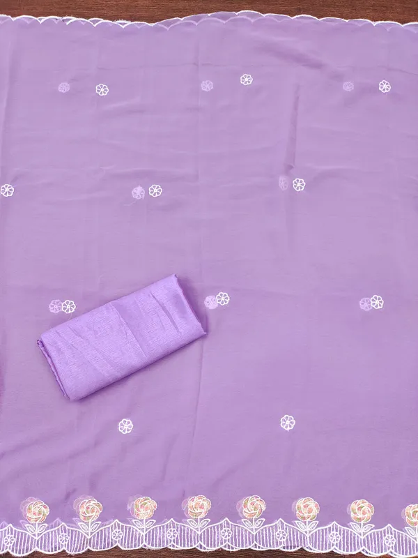 Lavender_Georgette_Salwar_Suit_Dress_Material_With_Floral_Thread_Work_Unstitched