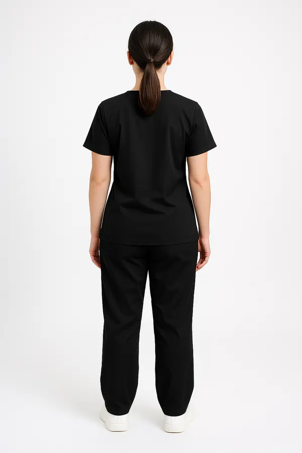 Black_Womens_5-Pocket_Comfortable_Cotton_Blend_Medical_Uniform