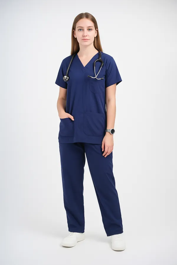 Navy_Blue_Womens_5-Pocket_Comfortable_Cotton_Blend_Medical_Uniform