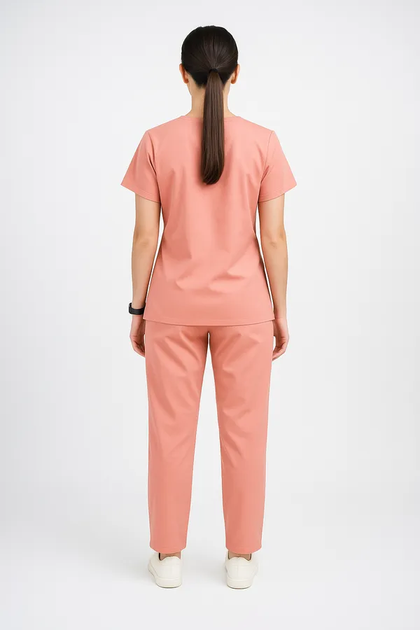 Pink_Womens_5-Pocket_Comfortable_Cotton_Blend_Medical_Uniform