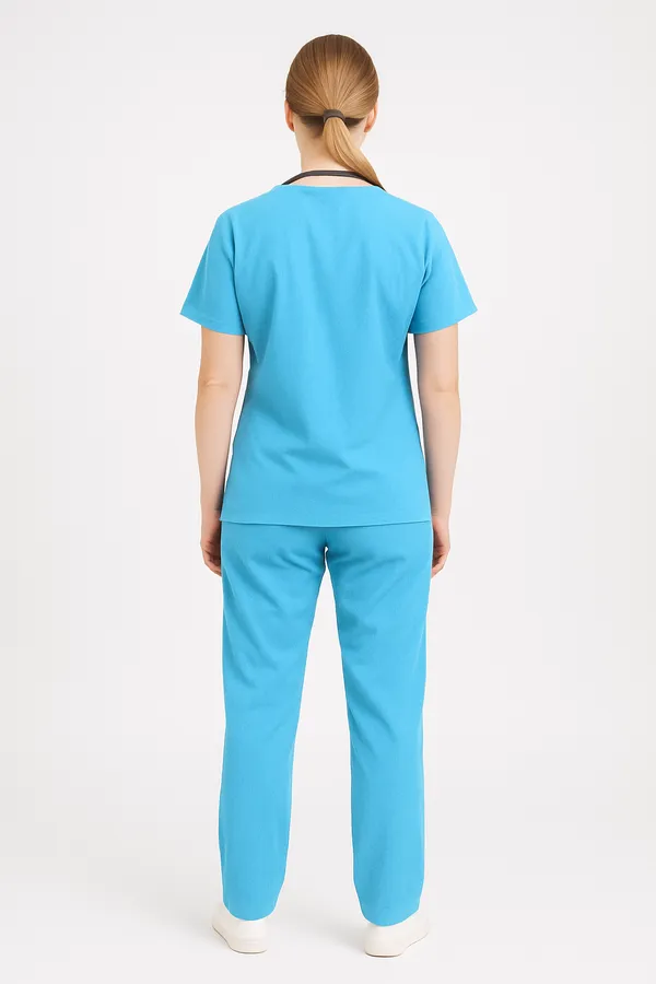 Sky-Blue_Womens_5-Pocket_Comfortable_Cotton_Blend_Medical_Uniform