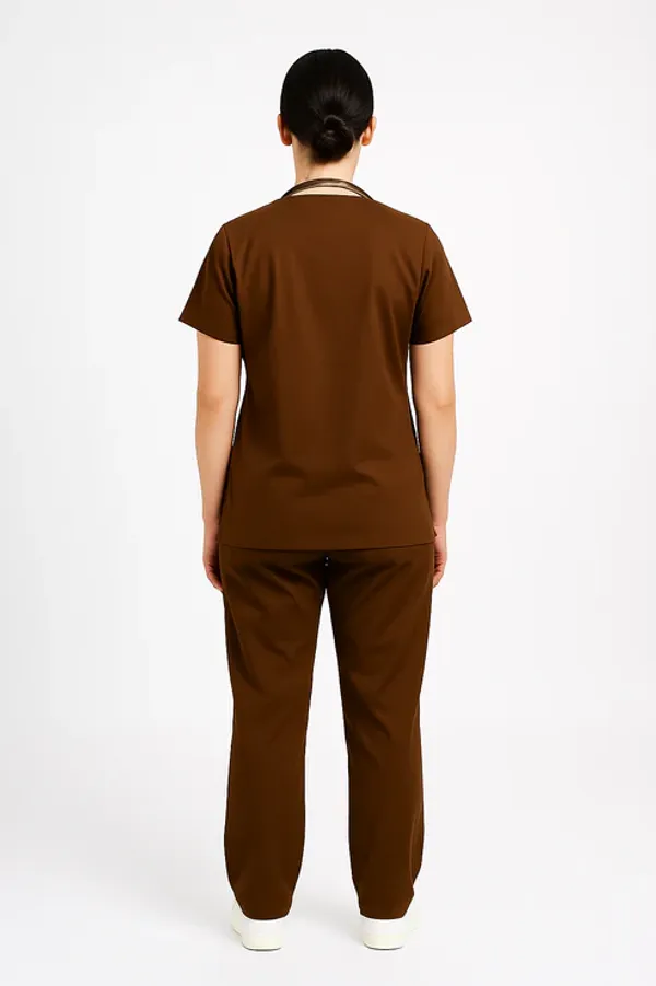 Coffee_Womens_5-Pocket_Comfortable_Cotton_Blend_Medical_Uniform