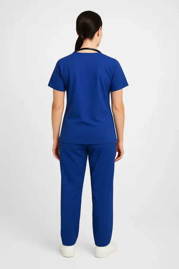 Peacock_Blue_Womens_5-Pocket_Comfortable_Cotton_Blend_Medical_Uniform