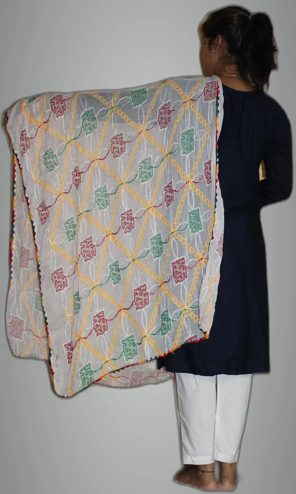 White_Chiffon_Embroide_Dupatta_For_Women