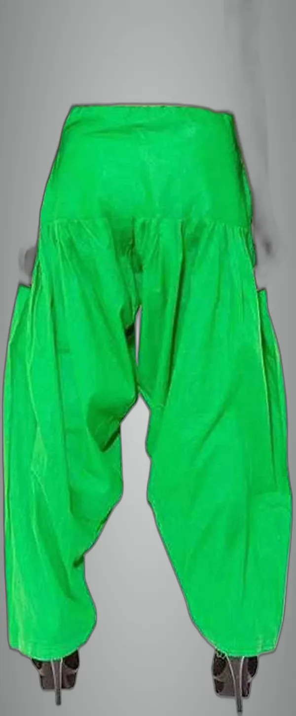 Green_Cotton_Solid_Patiala_For_Women