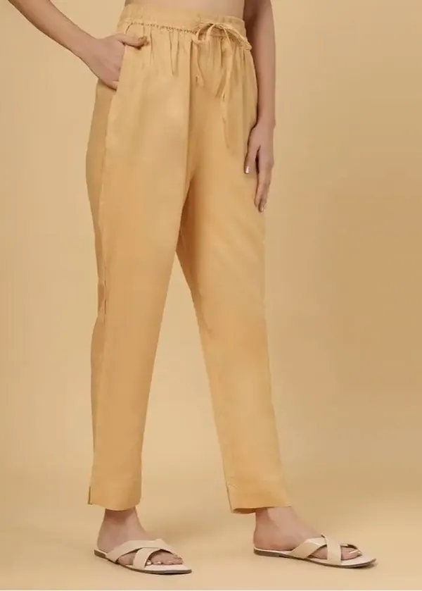 Beige_Viscose_Rayon_Regular_Fit_Trousers_For_Women