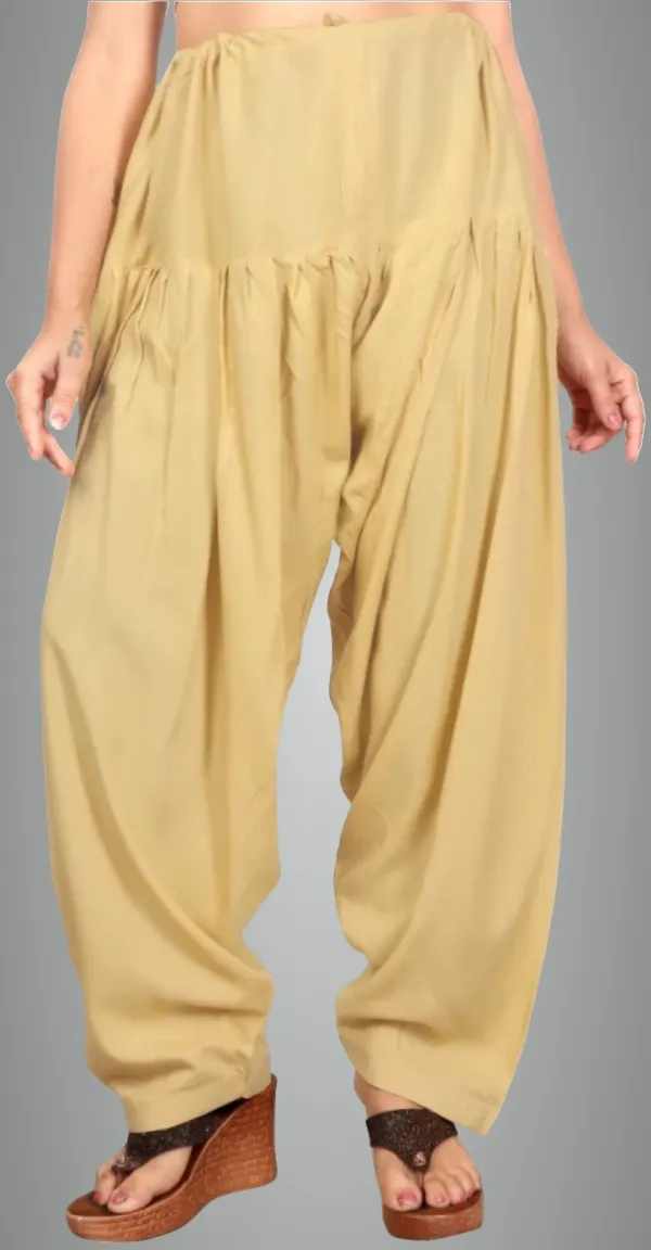 Beige_Indi_Viscose_Rayon_Solid_Patiala_For_Women