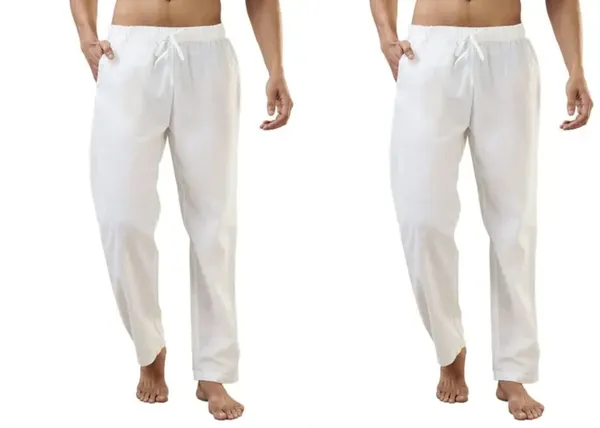 Avinzo_men's_White_cotton_Pyjamas_{pack_0f_2)